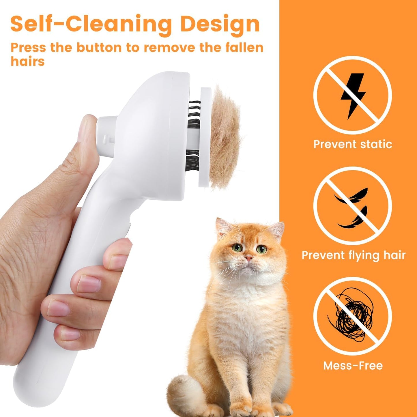 Royale Premium Pet Steam Brush Spray Grooming Comb Tool